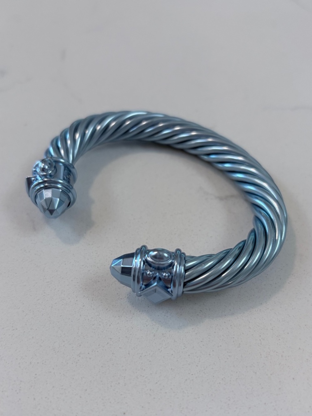 David Yurman Aluminum Bracelet - Light Blue S/M